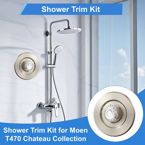 UCDEDT satin nickel trim kit compatible with Moen Chateau hardware.