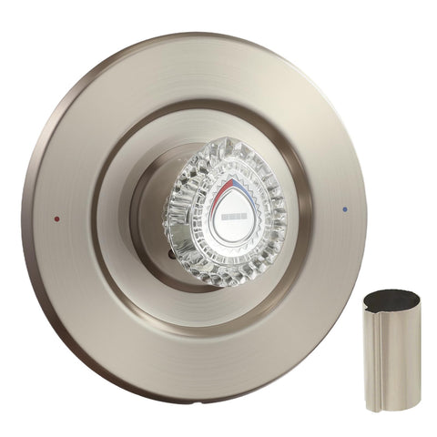 UCDEDT satin nickel shower trim plate for Moen Chateau adds a modern, durable finish.