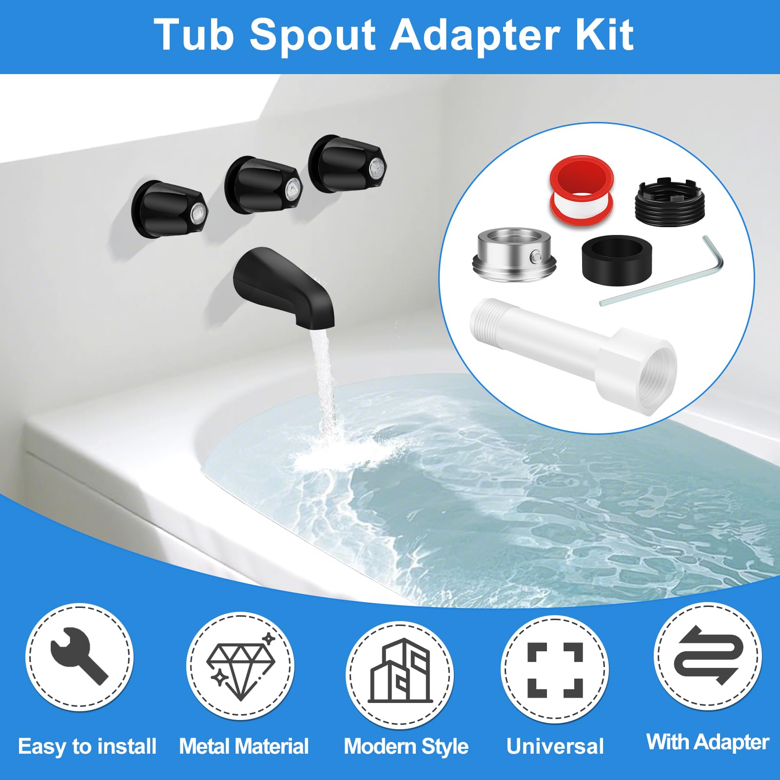 UCDEDT cold knob matte black complements cohesive shower design