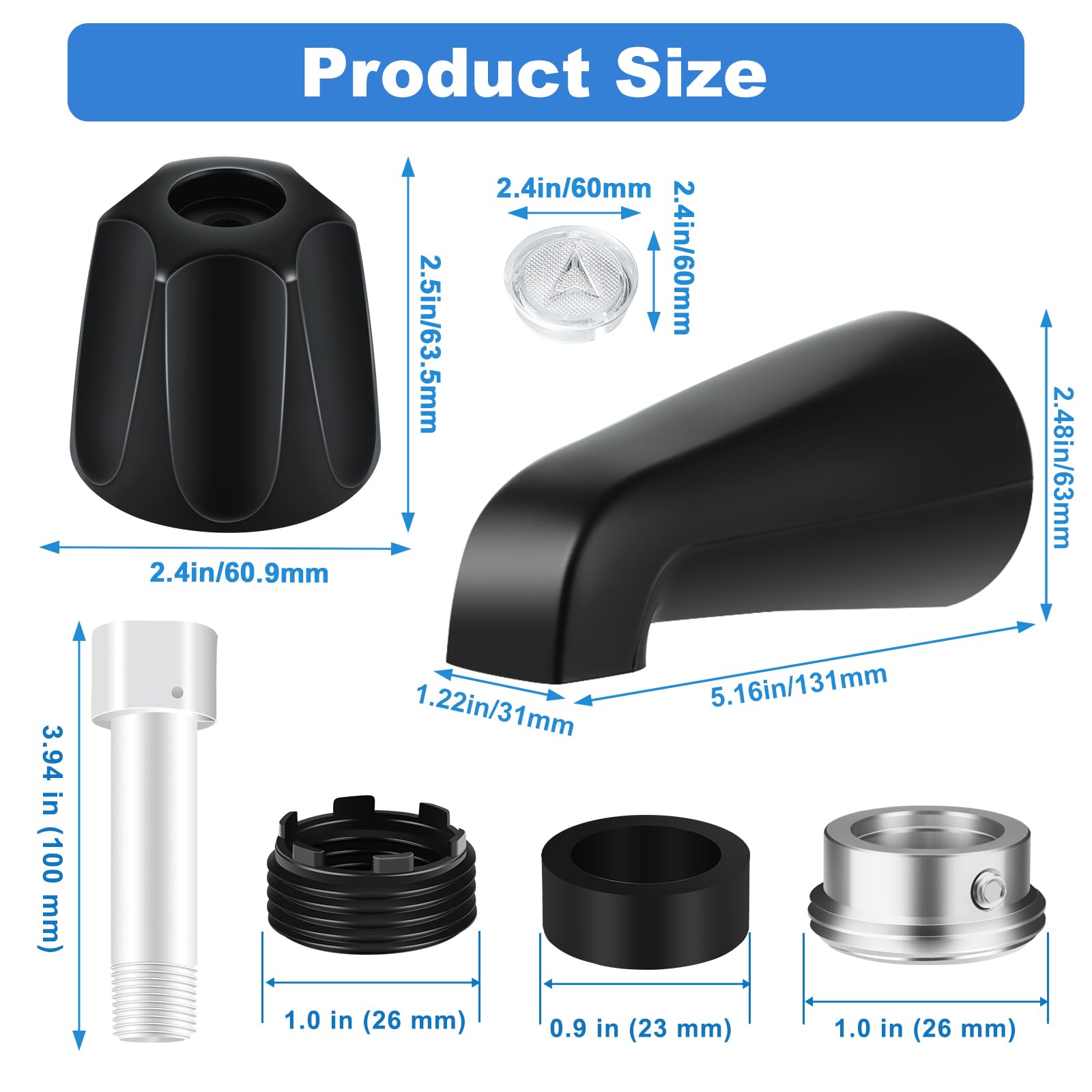 UCDEDT hot knob matte black for precise temperature control