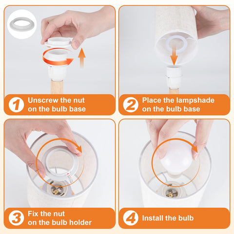UCHENTON E26 bulb compatible lamp ensures consistent brightness and easy replacement.