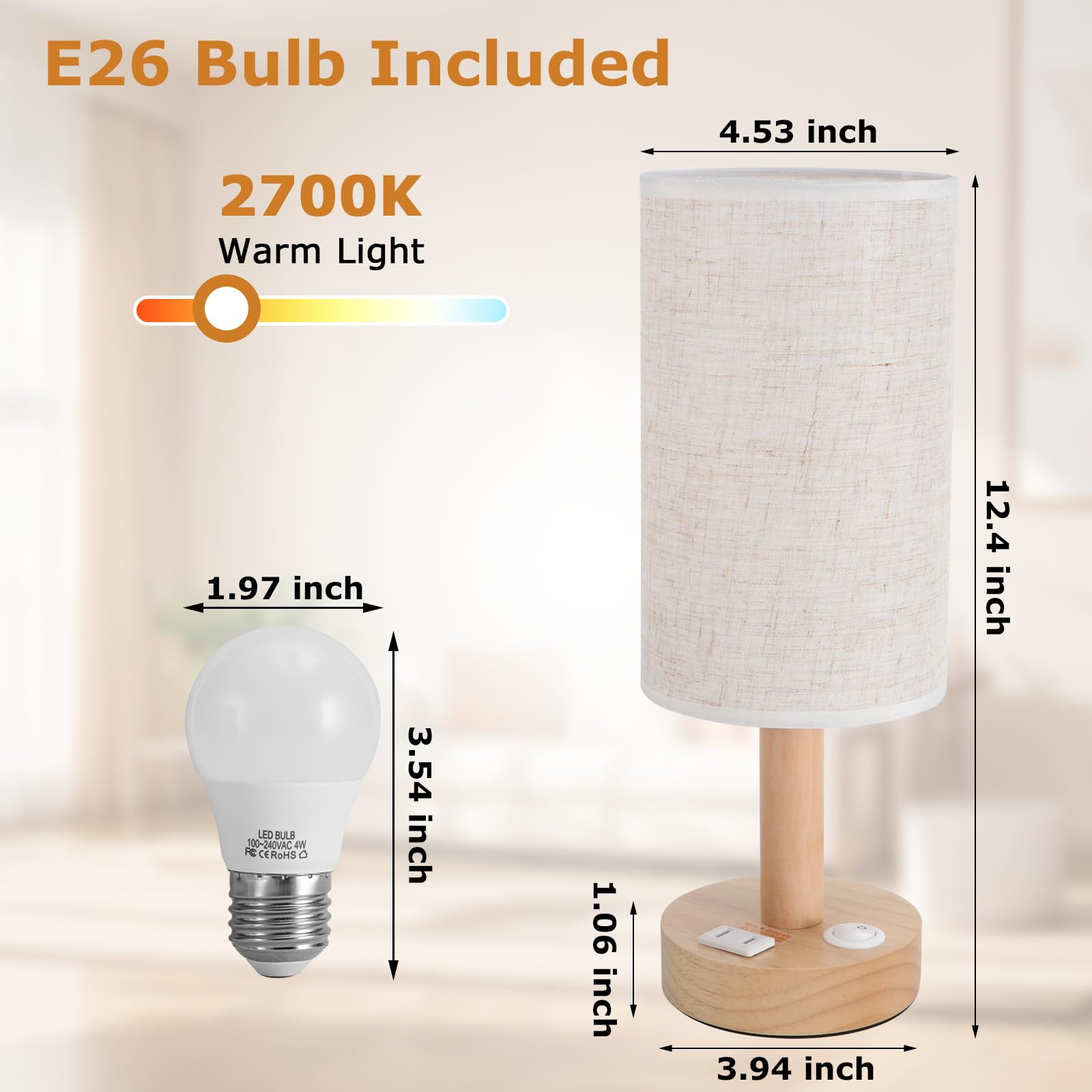 UCHENTON linen shade glows softly for comfortable reading