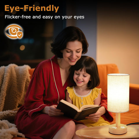 UCHENTON mini boho desk lamp with wood base adds modern charm