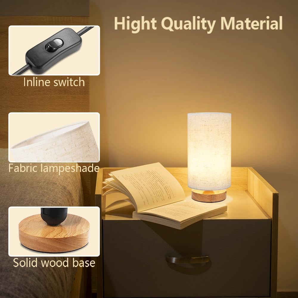 UCHENTON plug-in bedside lamp for quick setup