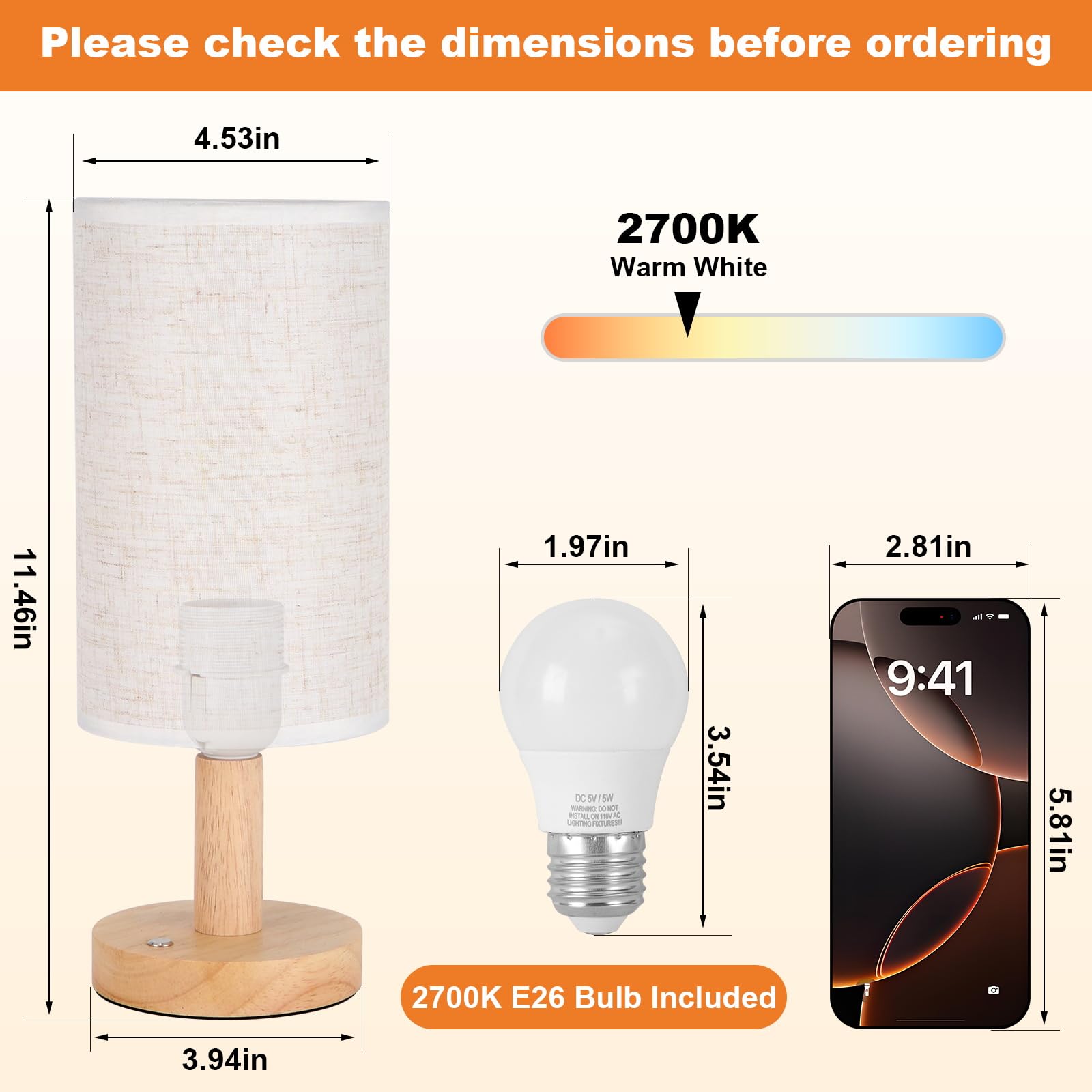 UCHENTON touch control dimming lamp with memory for easy comfort.