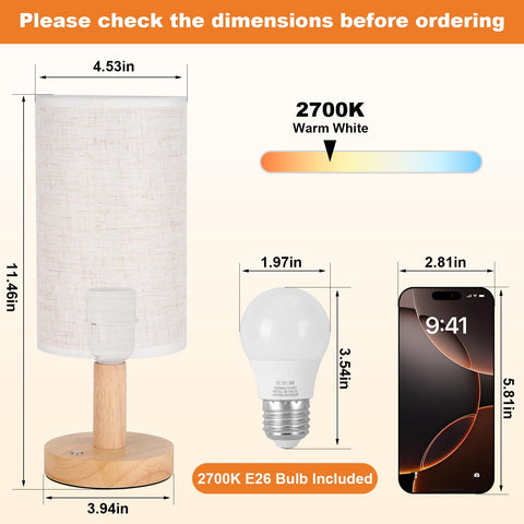 UCHENTON touch control dimming lamp with memory for easy comfort.