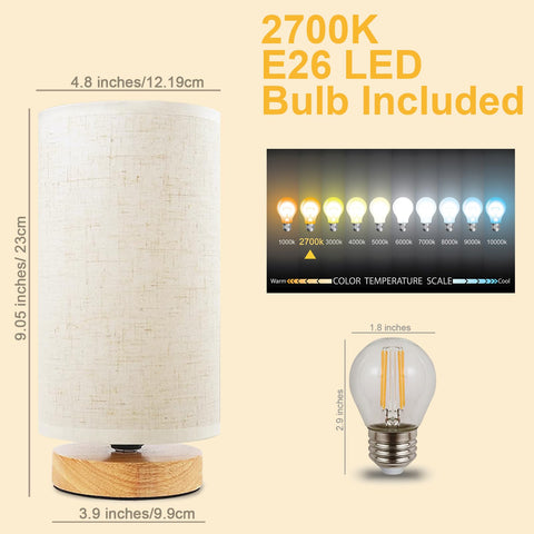 UCHENTON warm white bedside light at 2700K ideal for cozy reading corners.