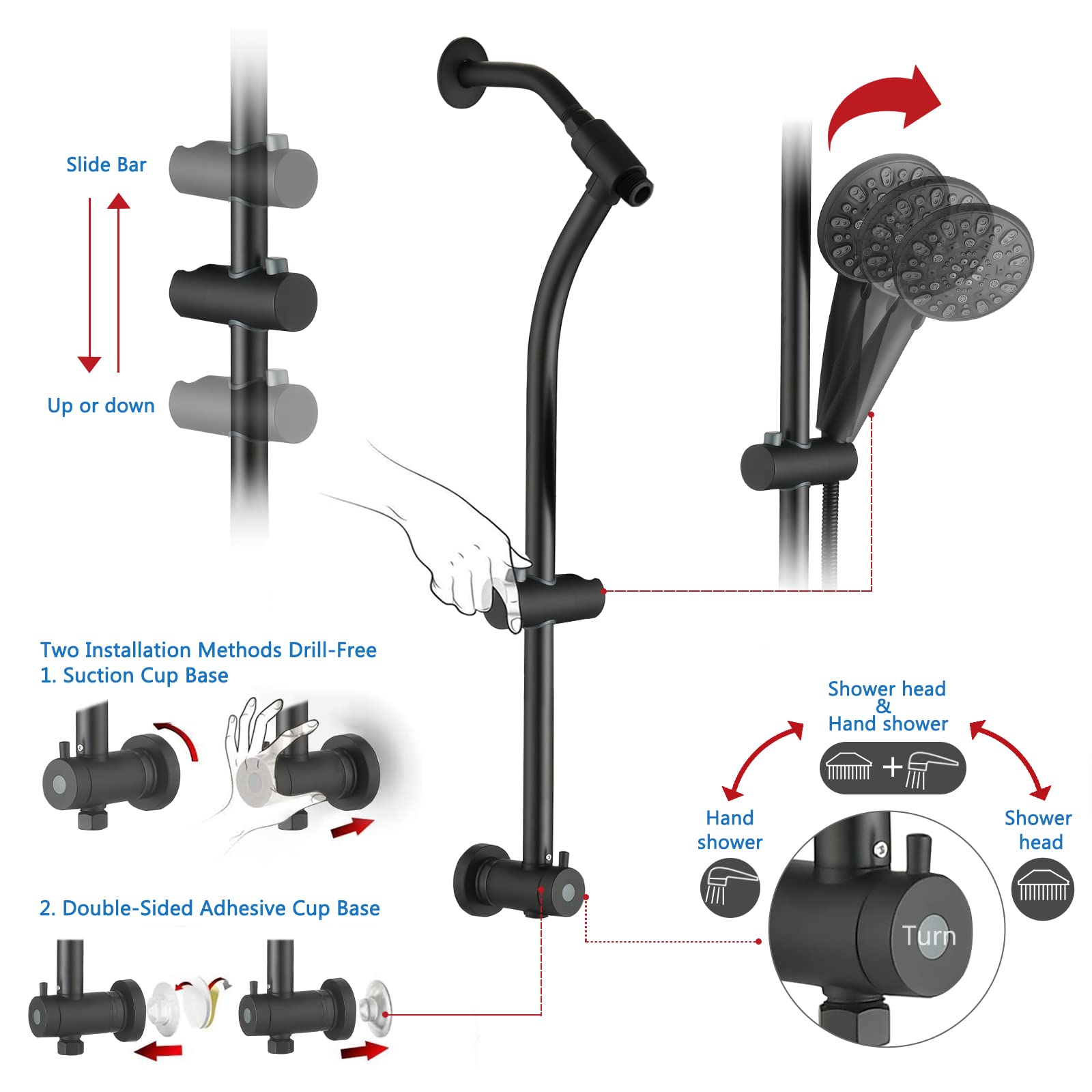 UCLIMAA drill-free 3-way diverter for easy water control