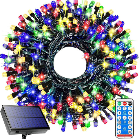 Ucutely solar string lights 115ft shining bright for patios and trees