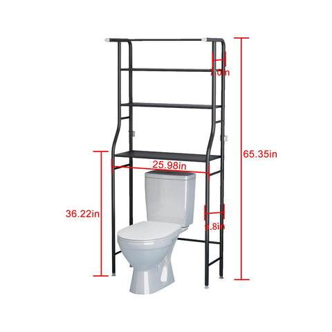UDEAR tower shelf in steel design provides sturdy organization in a wet bathroom