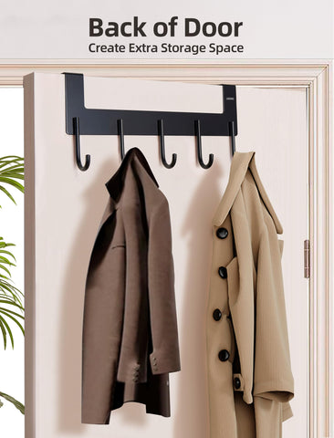 UDENIS door-hanger with anti-rust aluminum for damp towels.