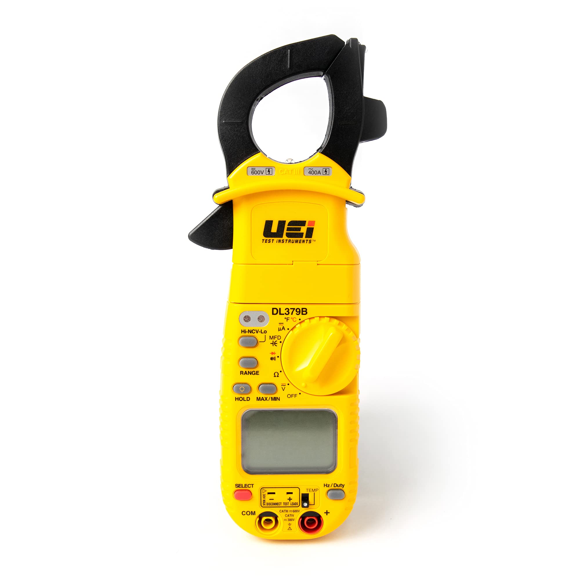 UEi DL379B clamp head with magnetic mount for hands-free testing.