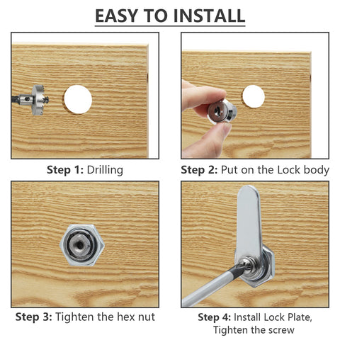 Uenhoy cam lock on toolbox demonstrates easy security for tools.