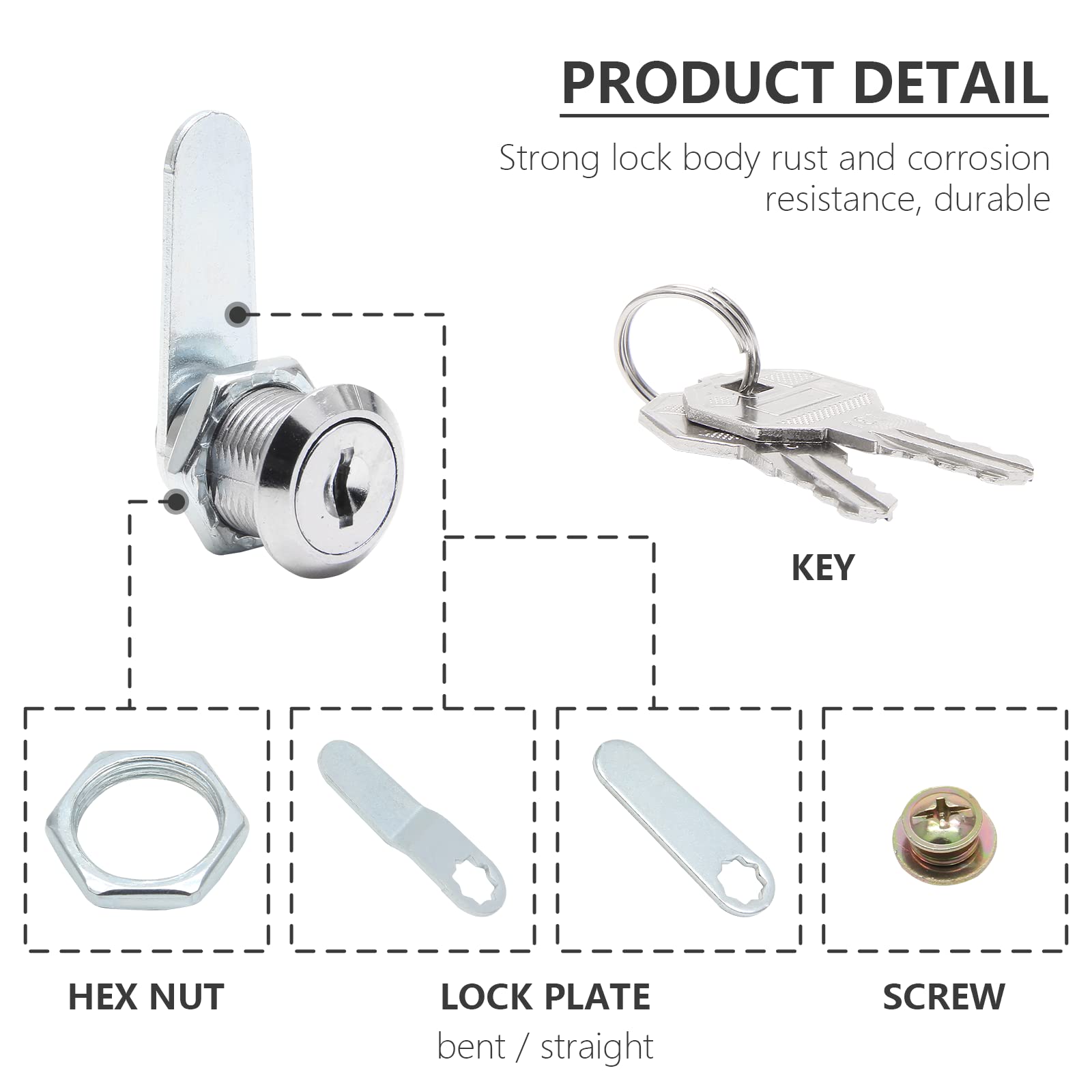 Uenhoy RV cam lock compact design for secure cabinet storage