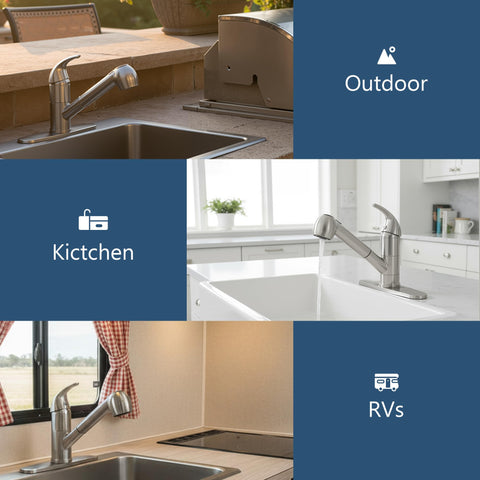 Ufaucet brushed nickel finish resists fingerprints and maintains shine through daily tasks