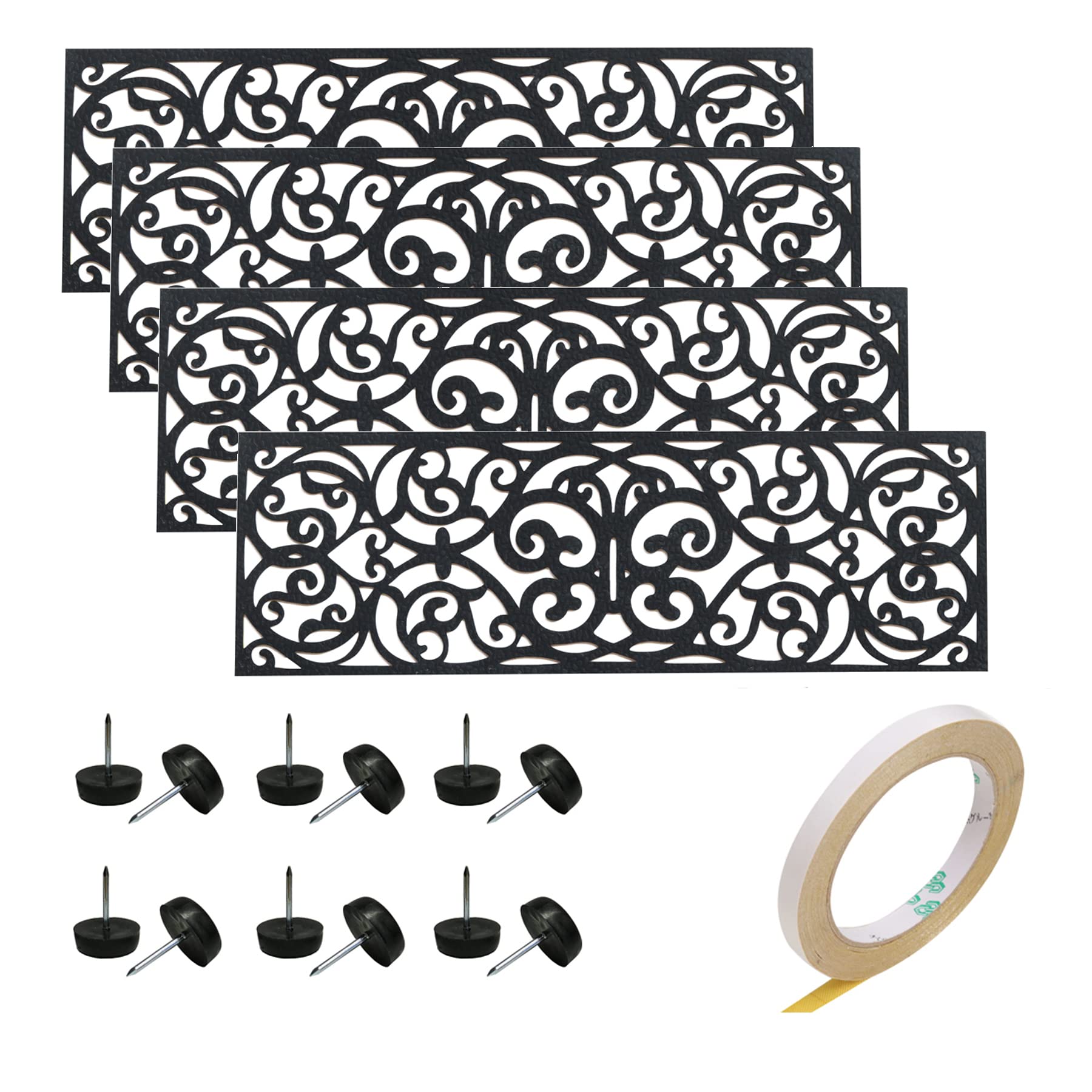 UFelice butterfly-design rubber stair treads improve grip on exterior steps.