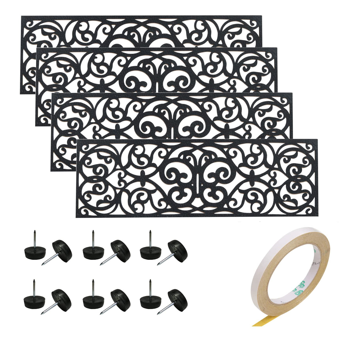 UFelice butterfly-design rubber stair treads improve grip on exterior steps.