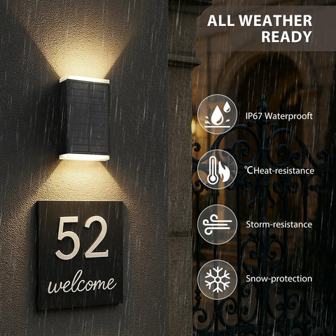 UGDLUCK solar wall light easy-install with included screws