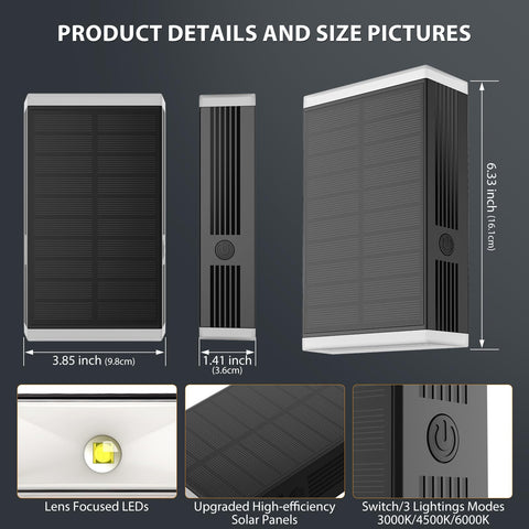 UGDLUCK solar wall light offers three modes for adaptable night lighting