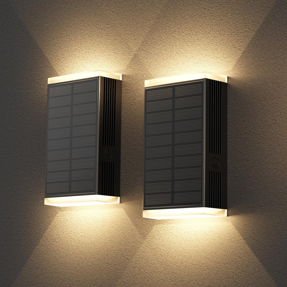 UGDLUCK solar wall light with up-down beam for clearer exterior illumination after sunset