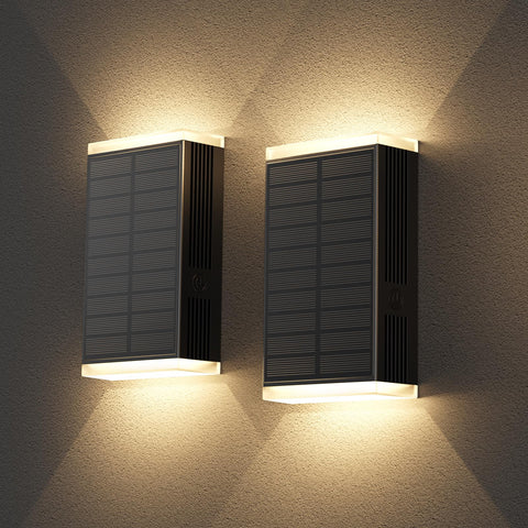 UGDLUCK solar wall light with up-down beam for clearer exterior illumination after sunset