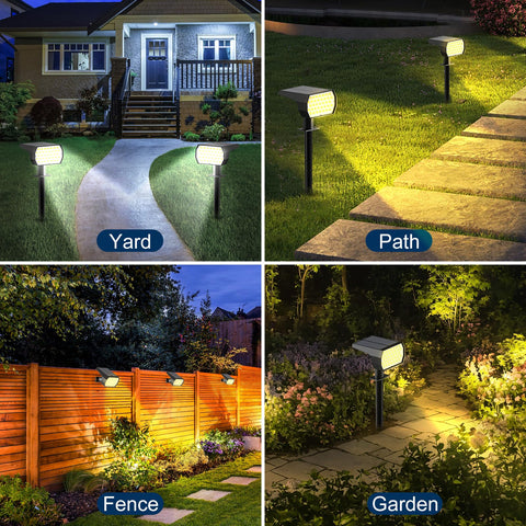 Ugecl solar spot lights auto on/off sensor saves energy at night.