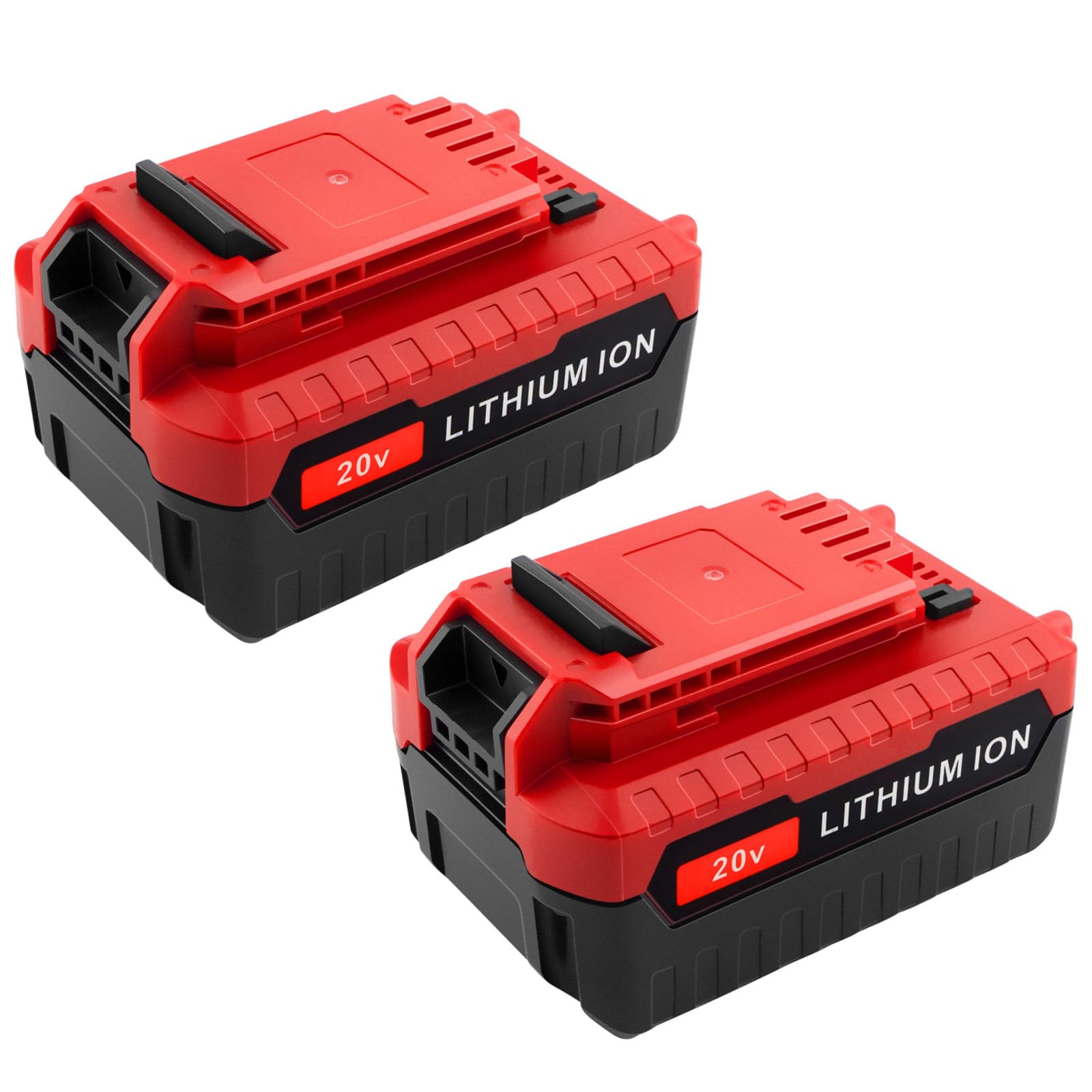UGLOEY 20V 6Ah battery front view for Porter-Cable tools ensures extended runtime.