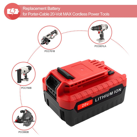 UGLOEY replacement battery PCC680L PCC682L boosts compatibility across Porter-Cable tools.