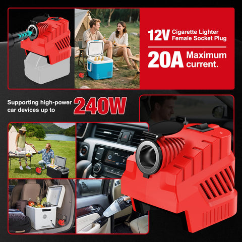 UGTXKJ 12V cigarette lighter output for vehicle devices during road trips.