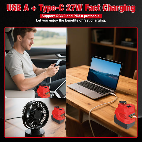 UGTXKJ USB-C PD port powers USB-C devices quickly and efficiently.