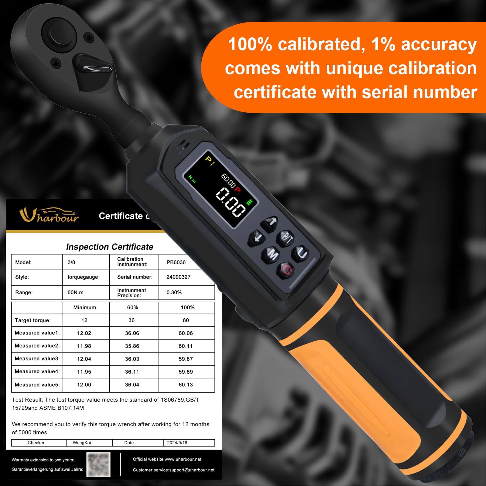 Uharbour dual-direction ratchet enables tightening in tight spaces.