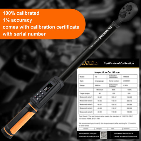 Uharbour digital torque wrench LED display shows units clearly.