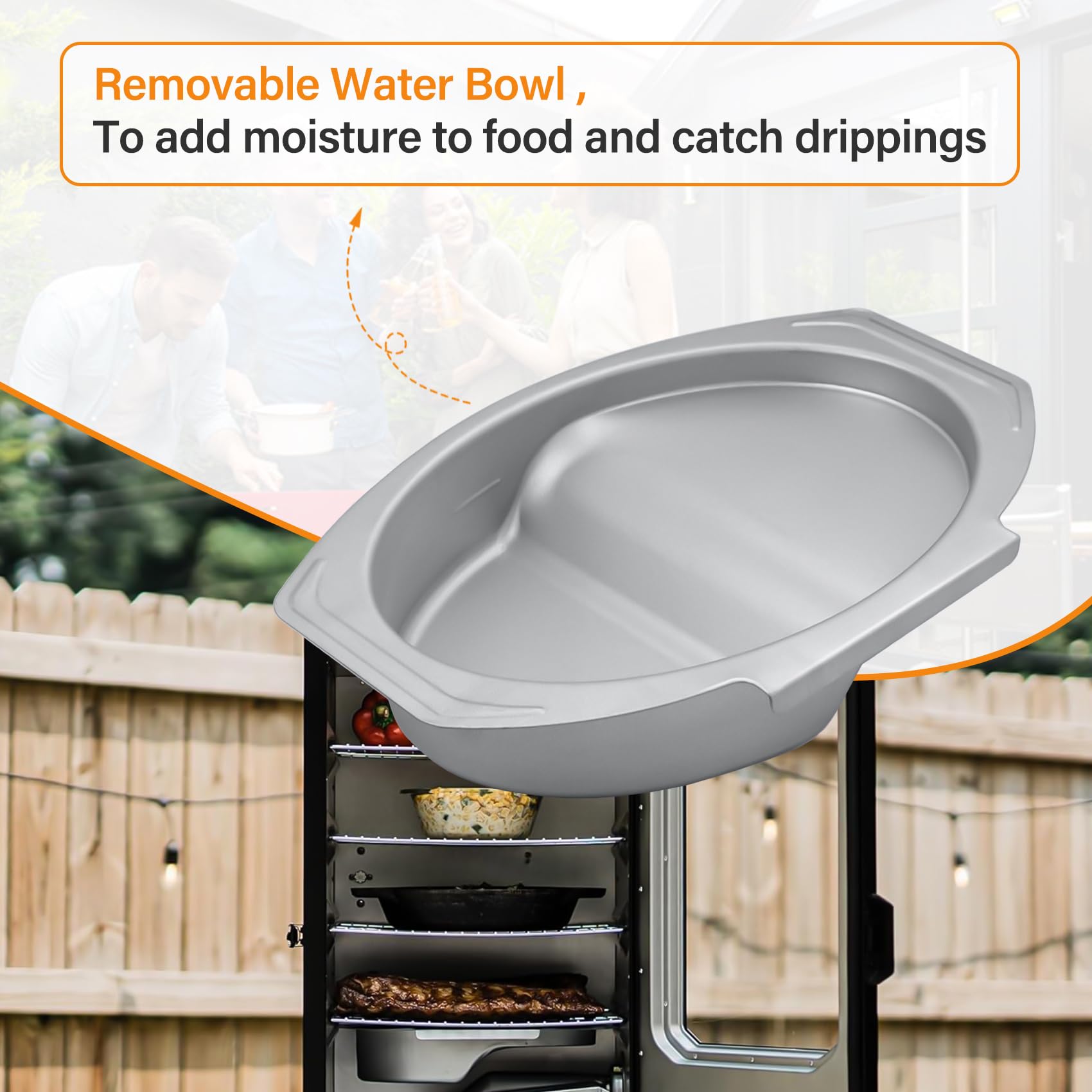 UHEGDRR Masterbuilt-30in water bowl, durable and long-lasting.