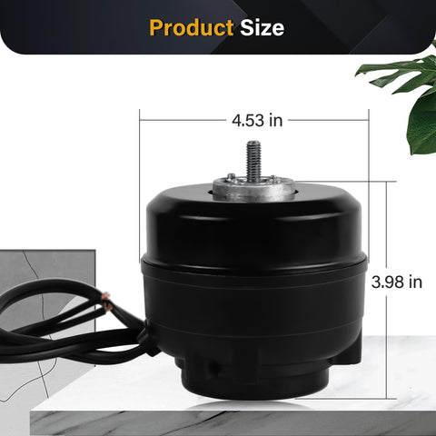 Packaging of UHEGDRR SP-B9HS16 condenser fan motor highlighting included part for replacement.