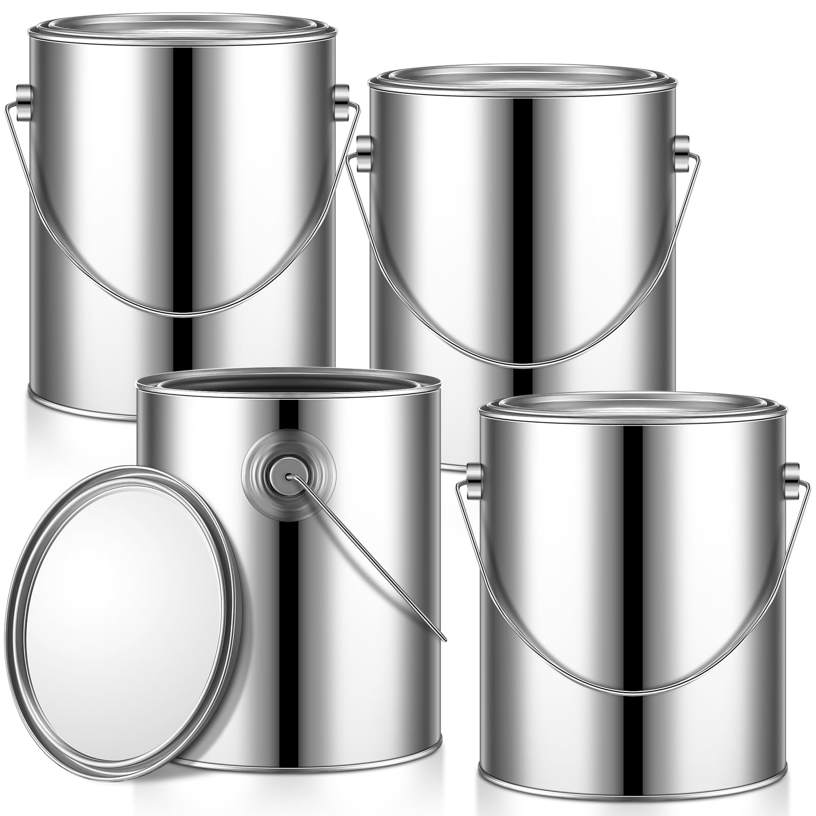 Uiifan 1-gallon metal paint can with lid and leakproof seal for easy storage.