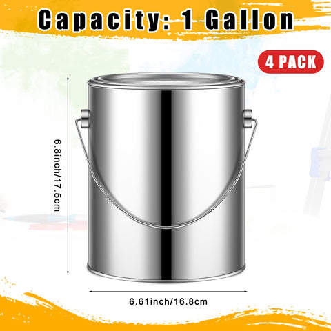 Uiifan heavy-duty tinplate can with sturdy handle for portable on-site use.