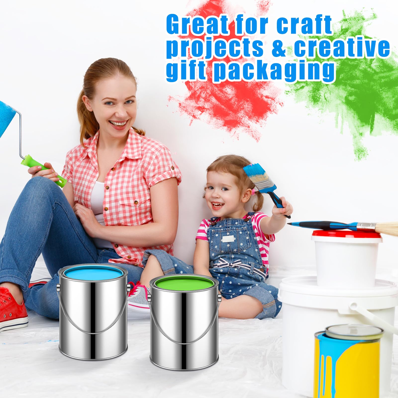Uiifan multi-use metal cans suitable for paint, varnish, adhesives, and DIY projects.