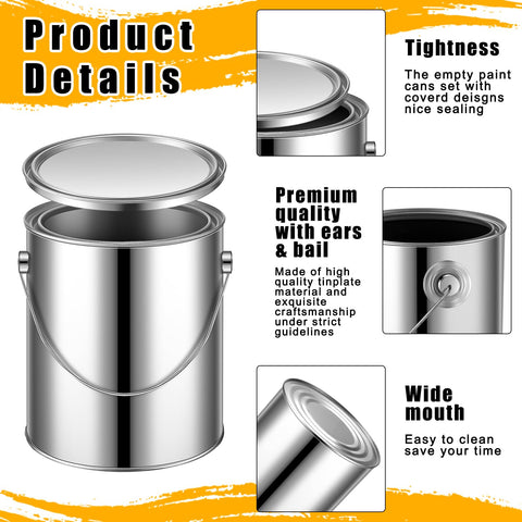 Uiifan silver metal can with smooth exterior for easy cleaning and reuse.
