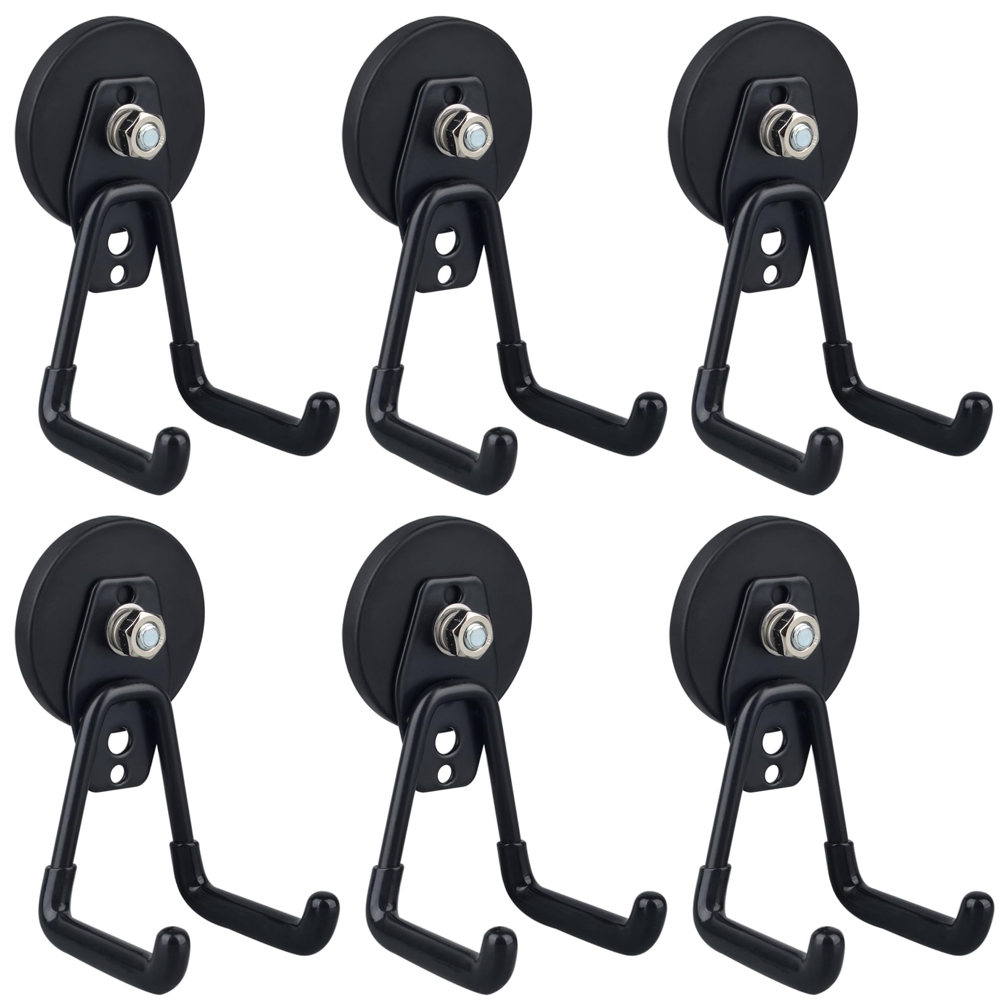 ULIBERMAGNET heavy-duty magnetic garage hook mounted on wall for tool organization