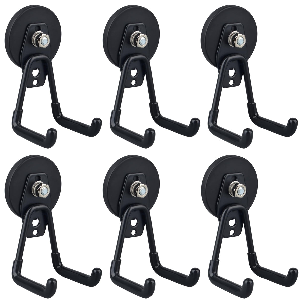 ULIBERMAGNET heavy-duty magnetic garage hook mounted on wall for tool organization