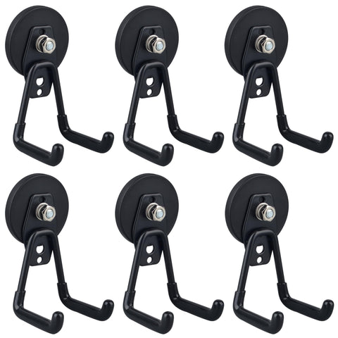 ULIBERMAGNET heavy-duty magnetic garage hook mounted on wall for tool organization