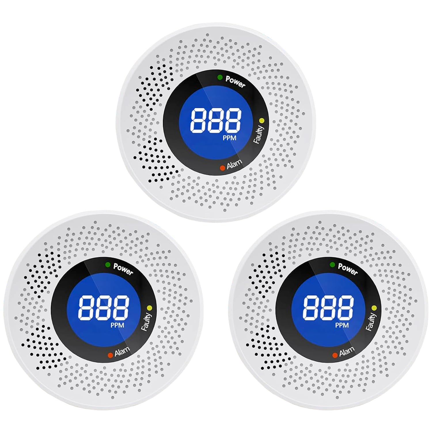Uingarm carbon monoxide detector with travel digital display for real-time awareness.