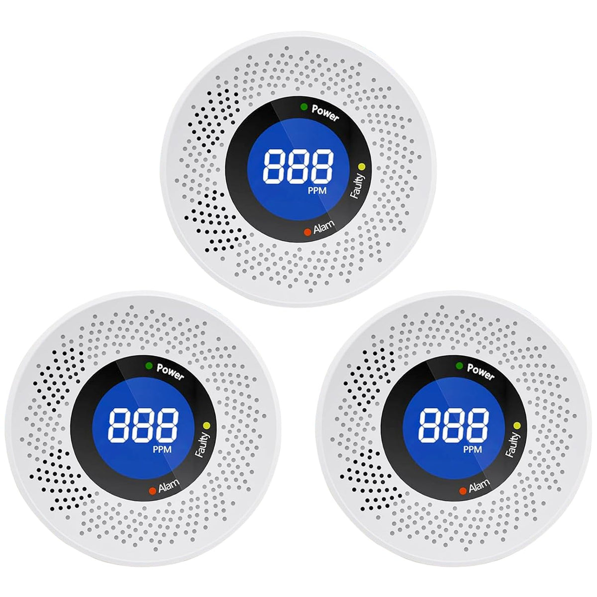 Uingarm carbon monoxide detector with travel digital display for real-time awareness.