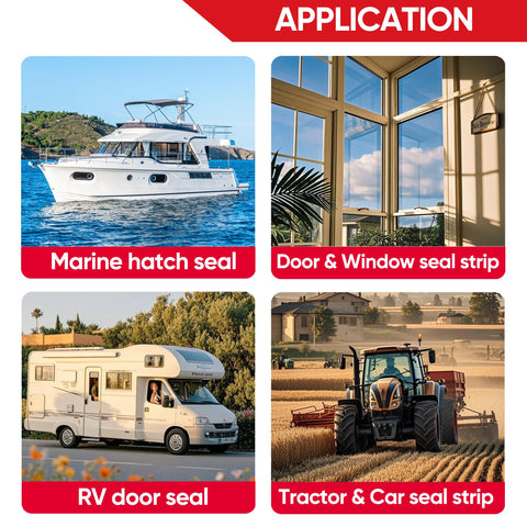 UIOCSSC EPDM door seal rolled profile for flexible RV and trailer use