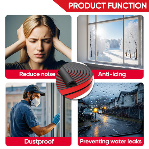 UIOCSSC EPDM door seal on a window frame showing airtight fit