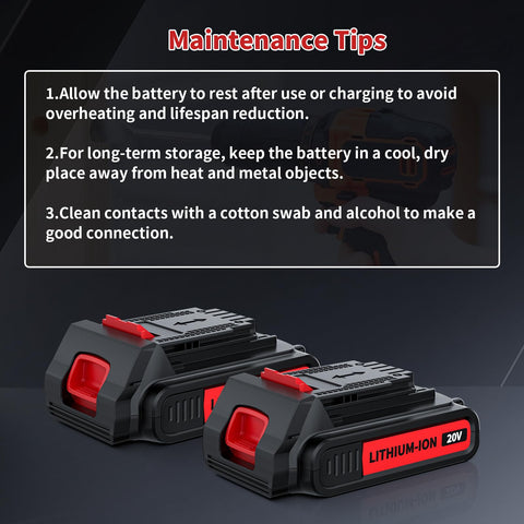 Uionvot 2-pack battery backside view showing connectors and build quality.