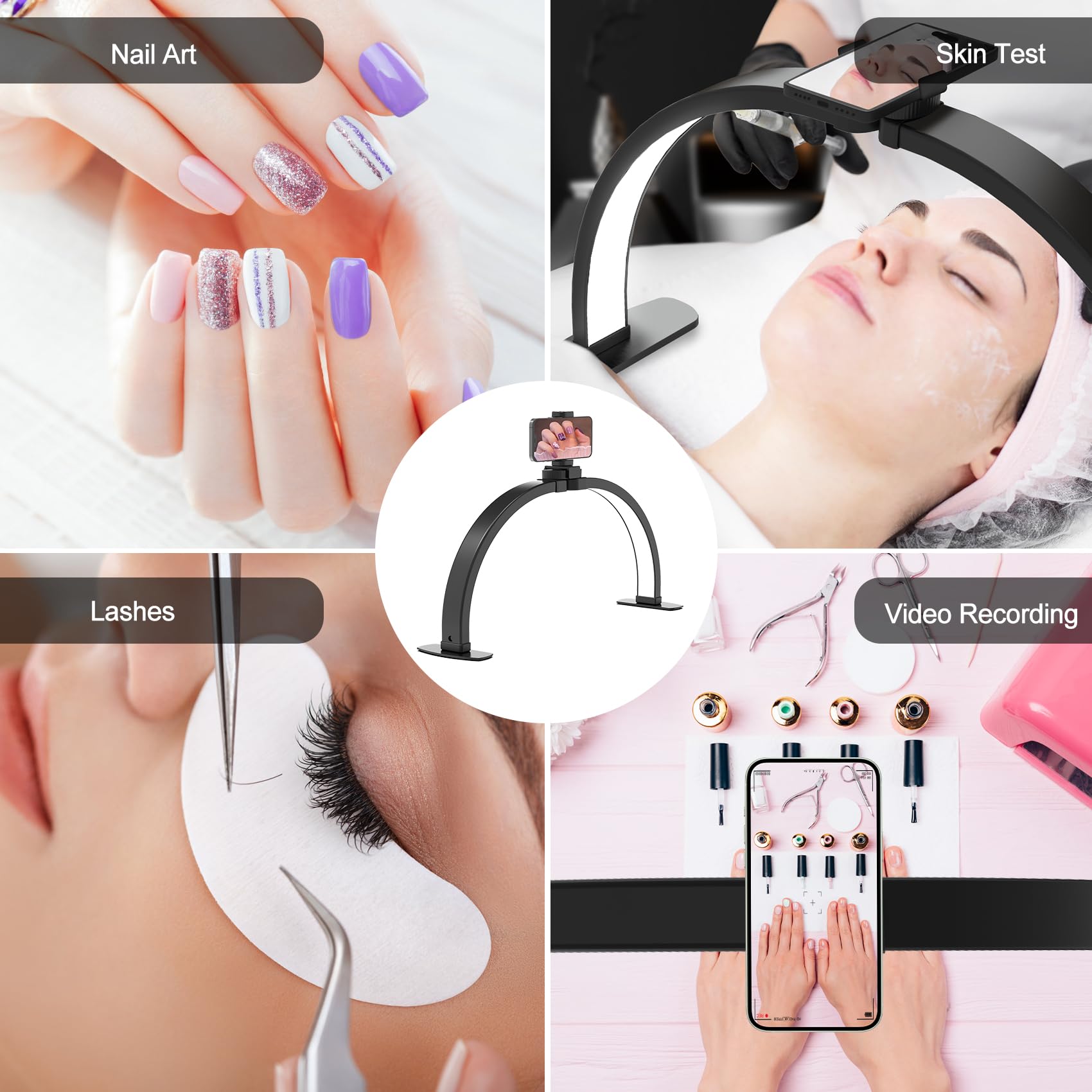 Uiopy integrated phone holder supports recording tutorials and client demonstrations.