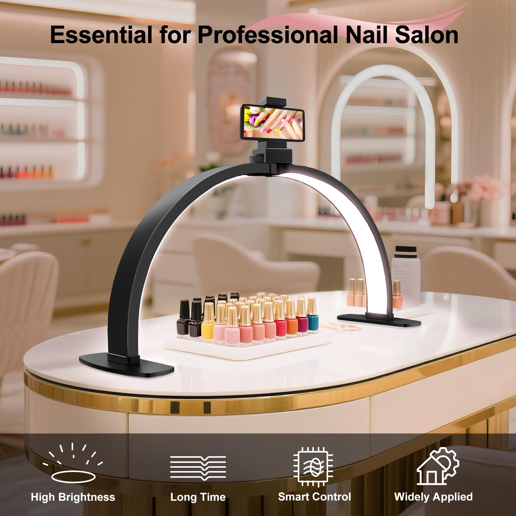 Uiopy multi-use beauty desk lamp suits lash, skincare, and makeup tasks.
