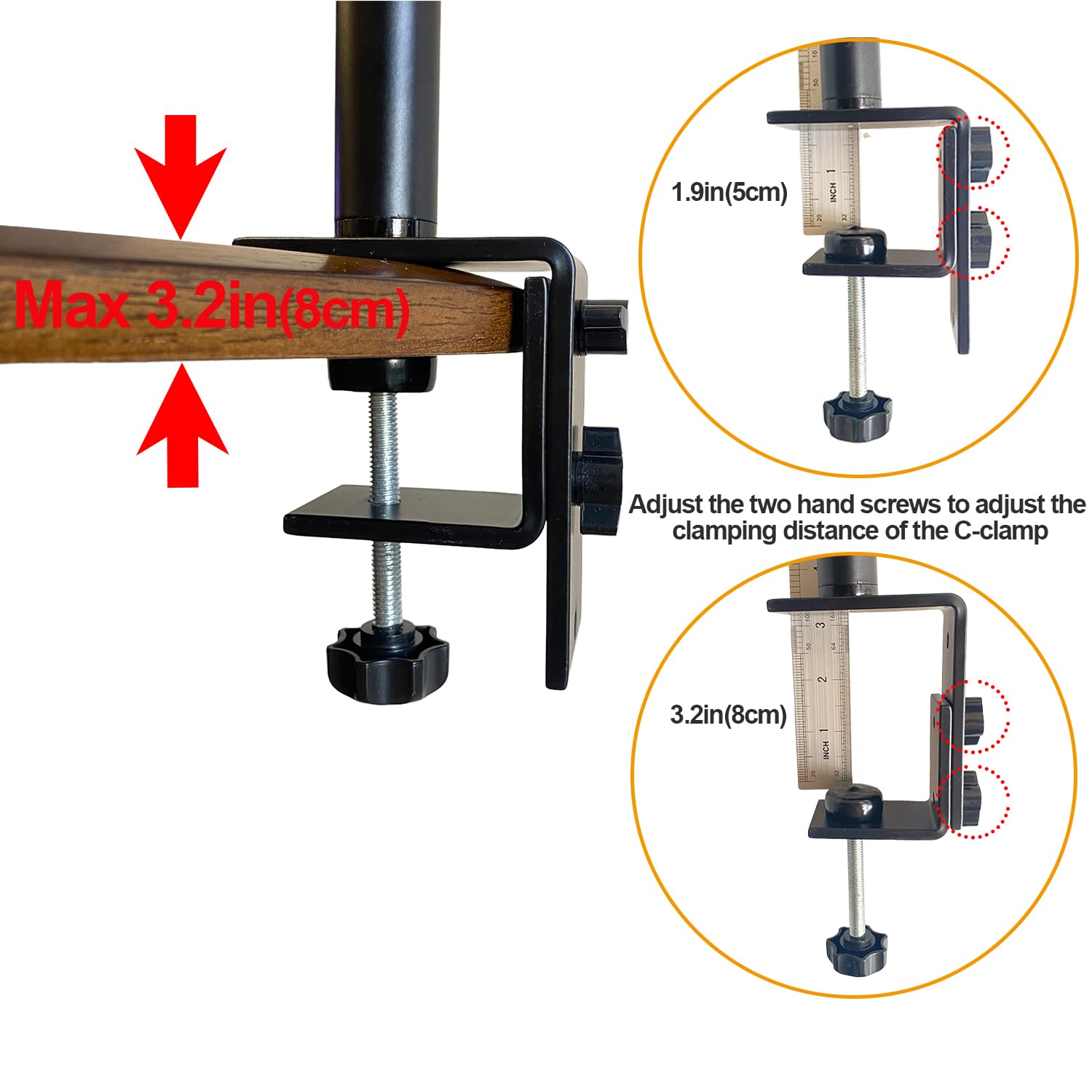 UISKOOPW four-hook hanger holding tools and accessories.