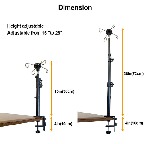 UISKOOPW height adjustable stand shown in use for comfortable reach.